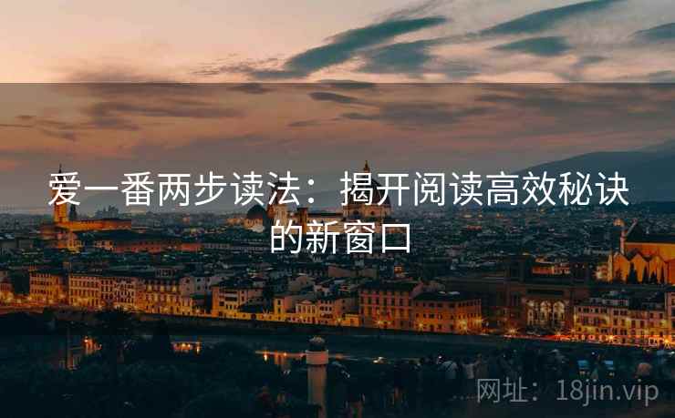 爱一番两步读法：揭开阅读高效秘诀的新窗口