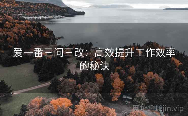 爱一番三问三改：高效提升工作效率的秘诀